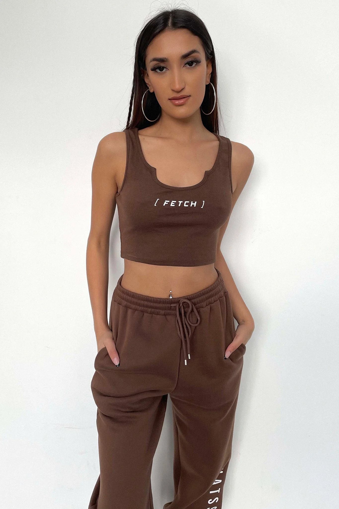 Zeuse Singlet Crop - Brown